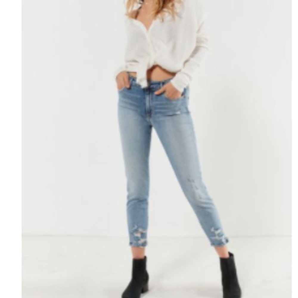 AGOLDE -Sophie Distressed High Waist Skinny Jeans